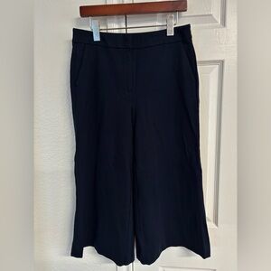 Boden Cropped Navy Blue Wide Leg Jersey Pants Size 8P‎